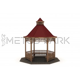 51 K Wooden Hexagonal Gazebo